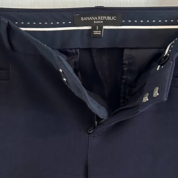 Banana Republic Sloan Slim-Fit Ankle Pants – Navy | Size 2 - Picture 4 of 7